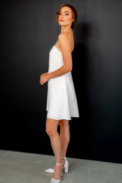 Kurzes Slip Dress in Ivory – Mirel noni One<Rembo Styling Outlet