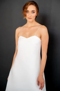Kurzes Slip Dress in Ivory – Mirel noni One<Rembo Styling Outlet