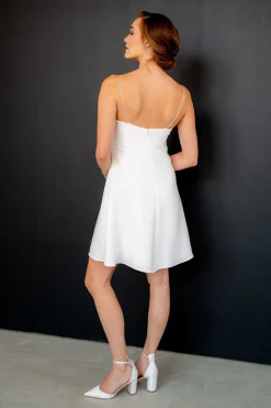 Kurzes Slip Dress in Ivory – Mirel noni One<Rembo Styling Outlet