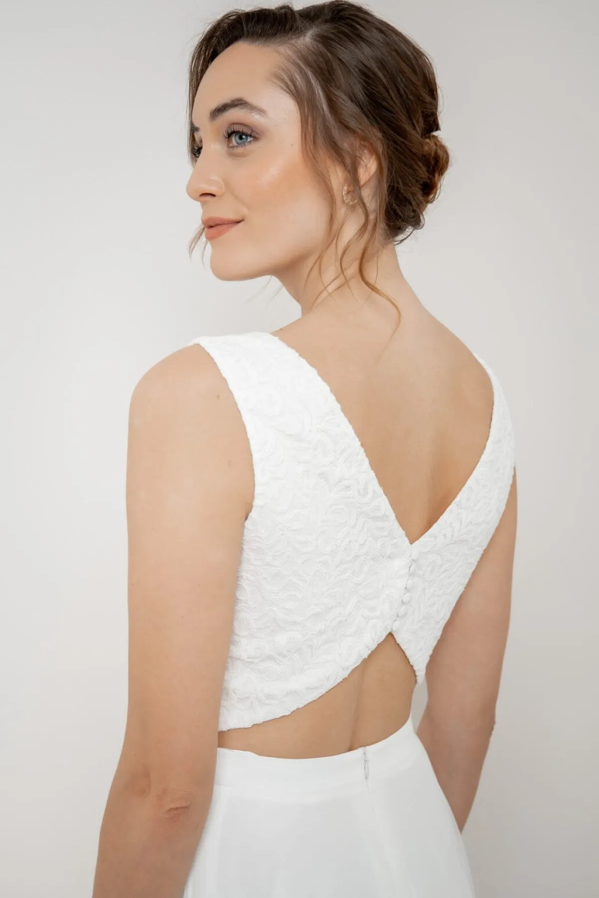 Kurzes Spitzen-Braut Top – Timea<noni Discount