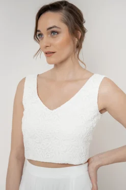 Kurzes Spitzen-Braut Top – Timea<noni Discount