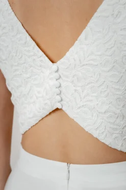 Kurzes Spitzen-Braut Top – Timea<noni Discount