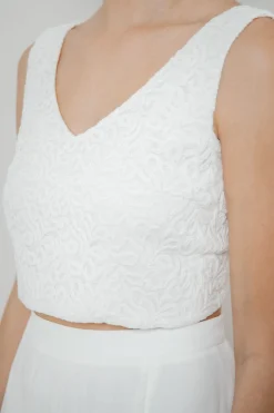 Kurzes Spitzen-Braut Top – Timea<noni Discount