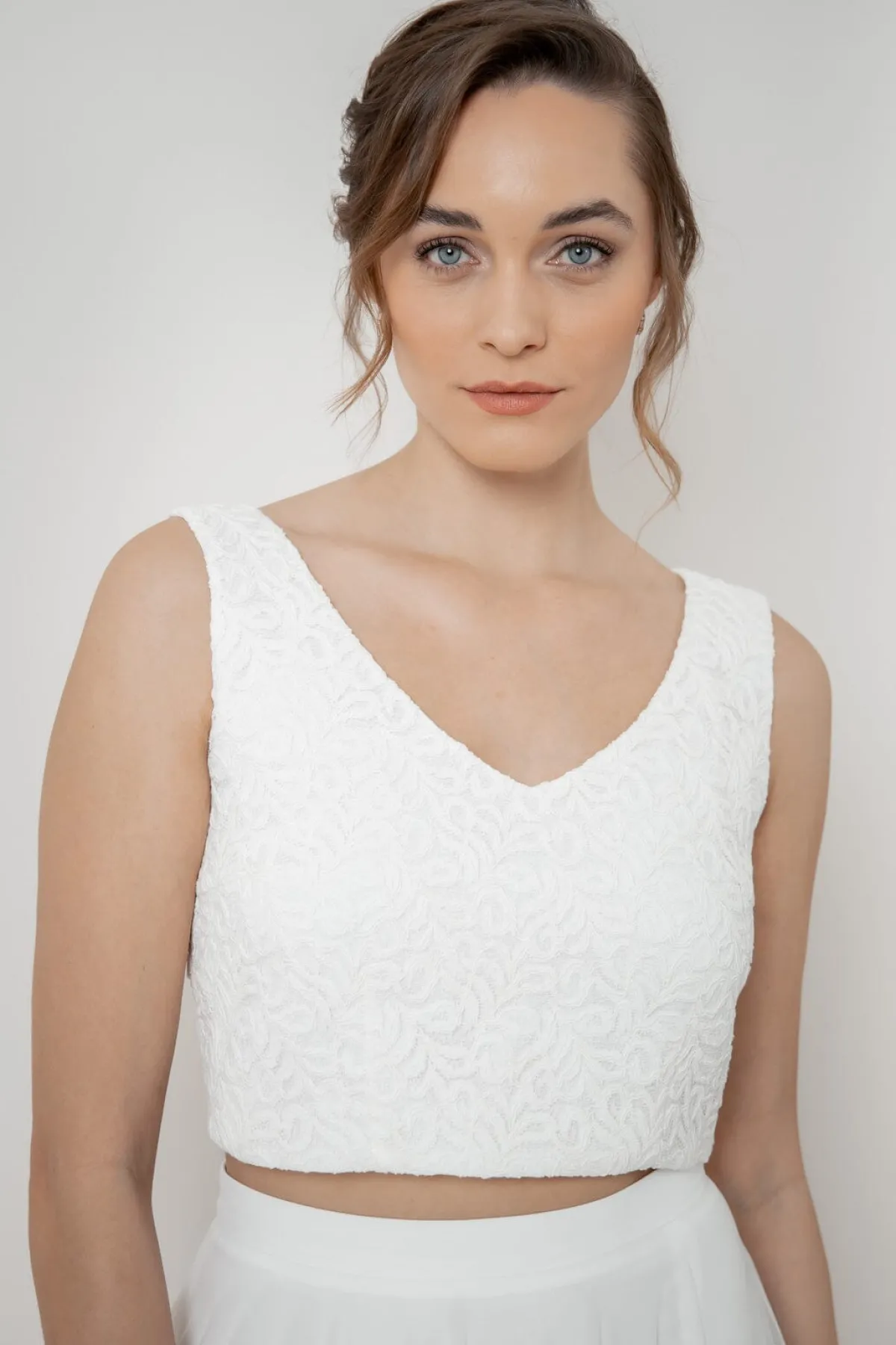 Kurzes Spitzen-Braut Top – Timea<noni Discount