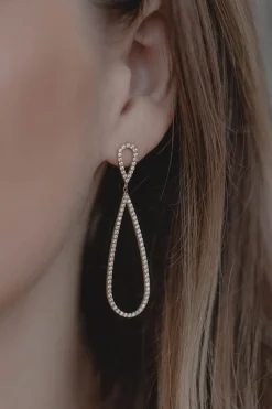 Lange Kristall-Ohrhänger in Tropfenform – Felicity<Juvelan Clearance