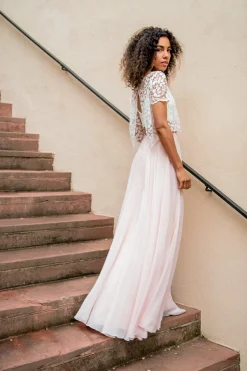 Langer Braut Rock aus Chiffon – Isla Rosé<noni Outlet