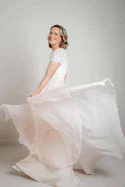 Langer Braut Rock aus Chiffon – Isla Rosé<noni Outlet