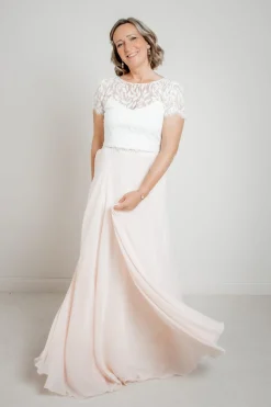 Langer Braut Rock aus Chiffon – Isla Rosé<noni Outlet