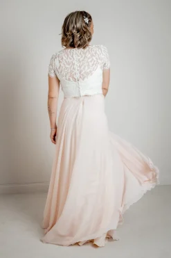 Langer Braut Rock aus Chiffon – Isla Rosé<noni Outlet