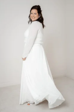Langer Braut Rock aus Chiffon – Isla Curvy<noni Hot