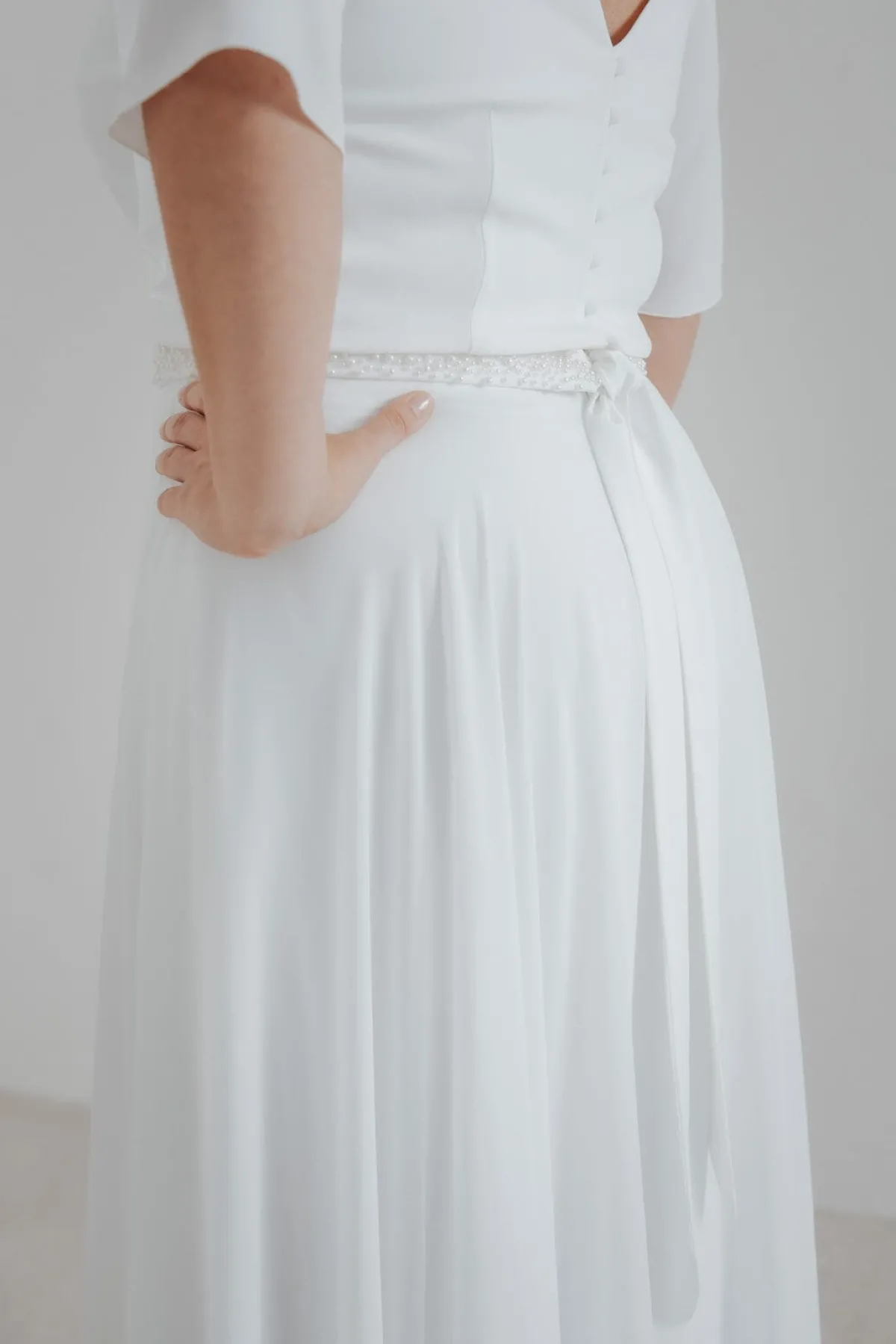 Langer Braut Rock aus Chiffon – Isla Curvy<noni Hot
