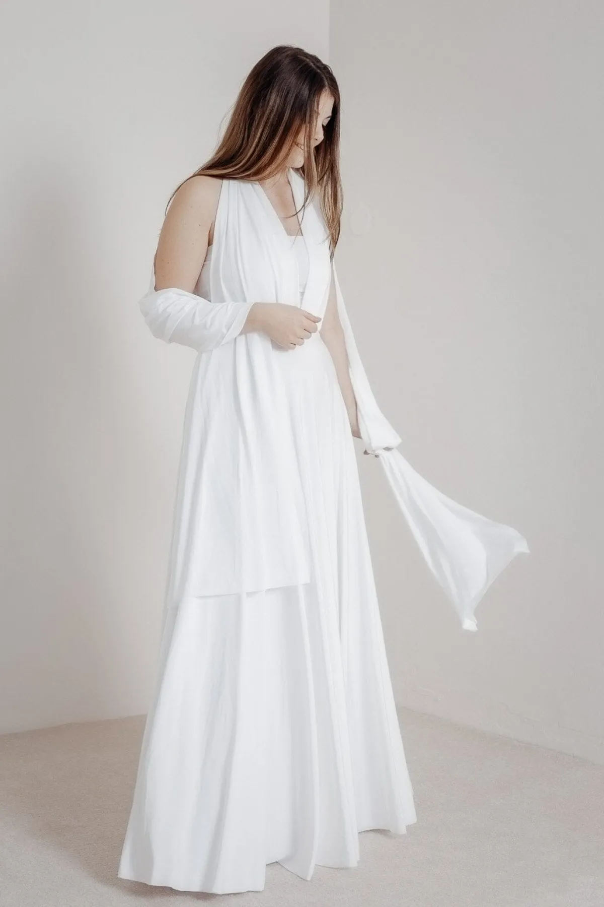 Langes Ballkleid zum Binden – Ballgown Ivory<twobirds Sale