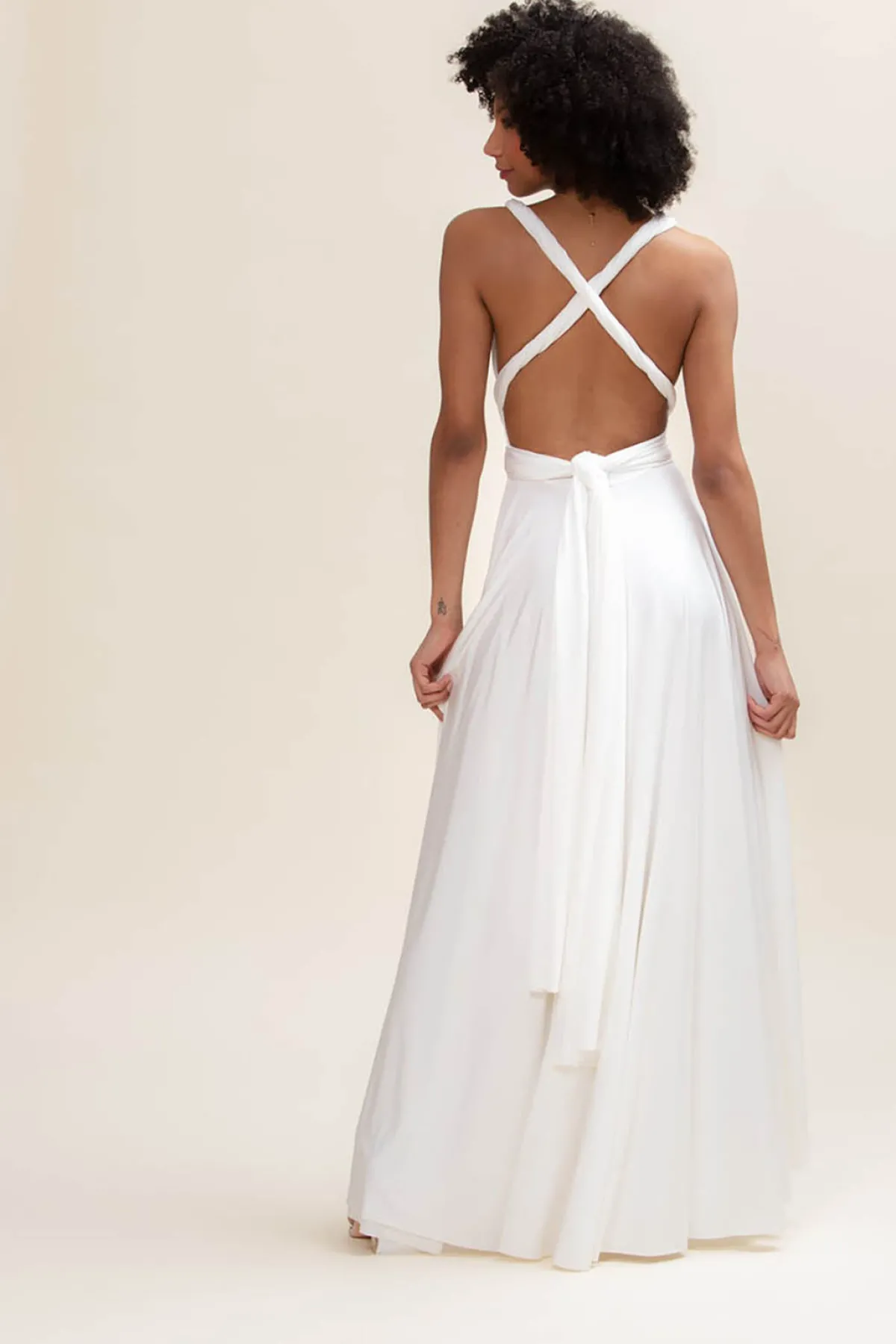 Langes Ballkleid zum Binden – Ballgown Ivory<twobirds Sale