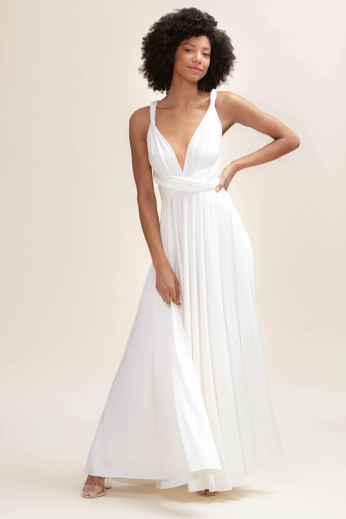 Langes Ballkleid zum Binden – Ballgown Ivory<twobirds Sale