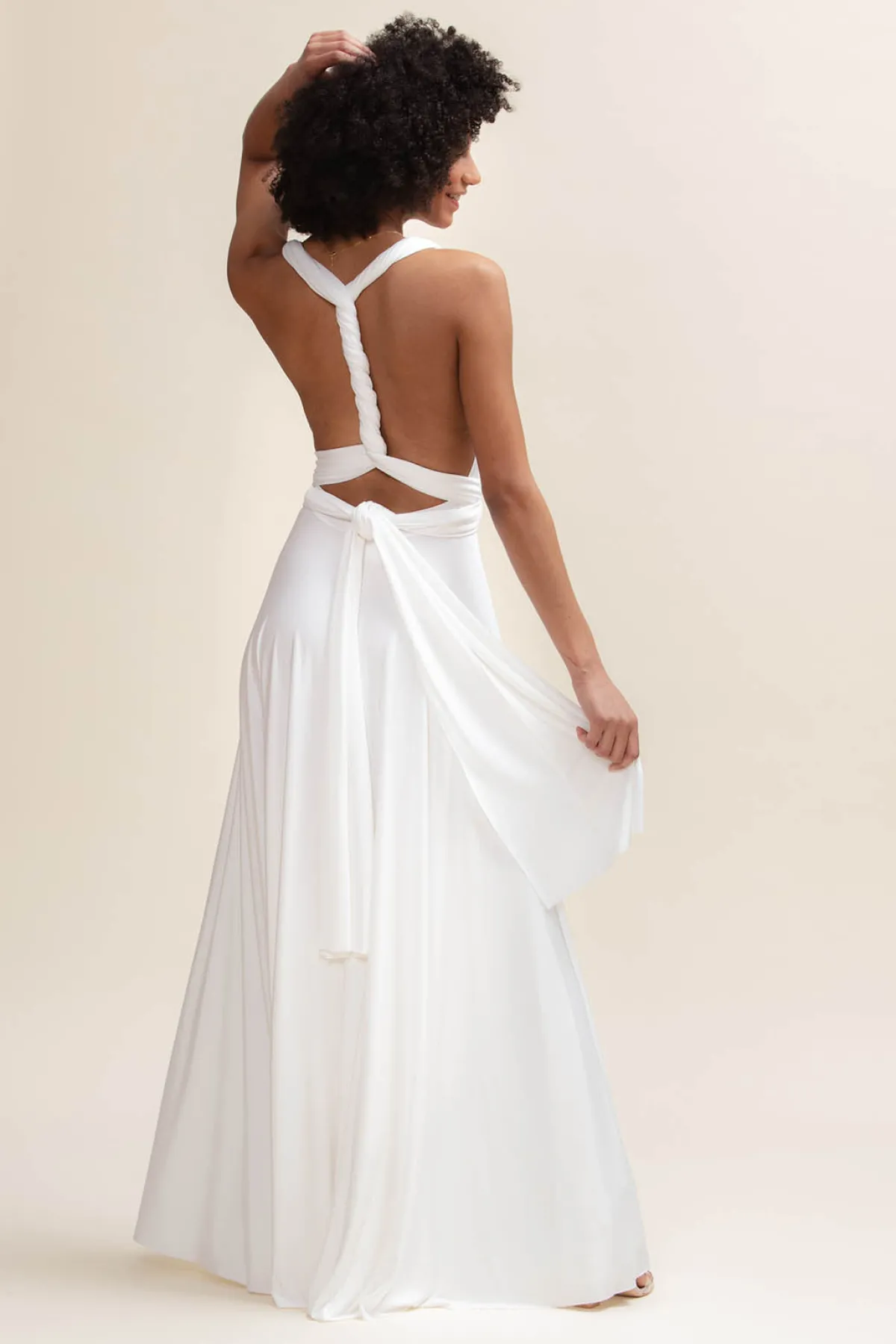 Langes Ballkleid zum Binden – Ballgown Ivory<twobirds Sale