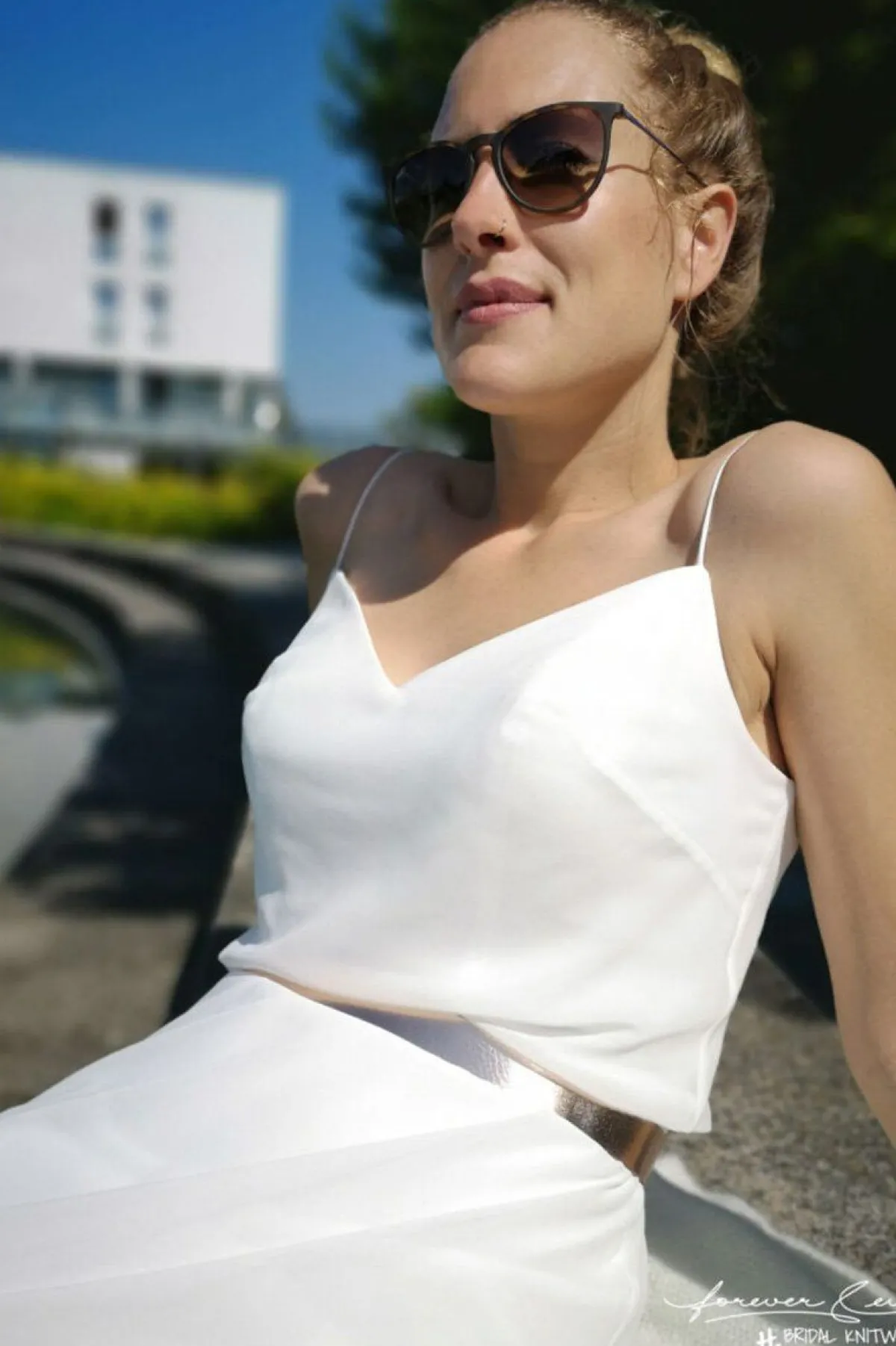 Leder-Brautgürtel in Roségold<forever & eva Hot