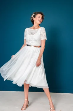 Leder-Brautgürtel in Roségold<forever & eva Hot