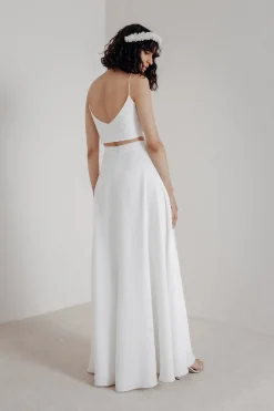 Maxi-Braut Rock mit Schlitz – Lunamae<noni Best