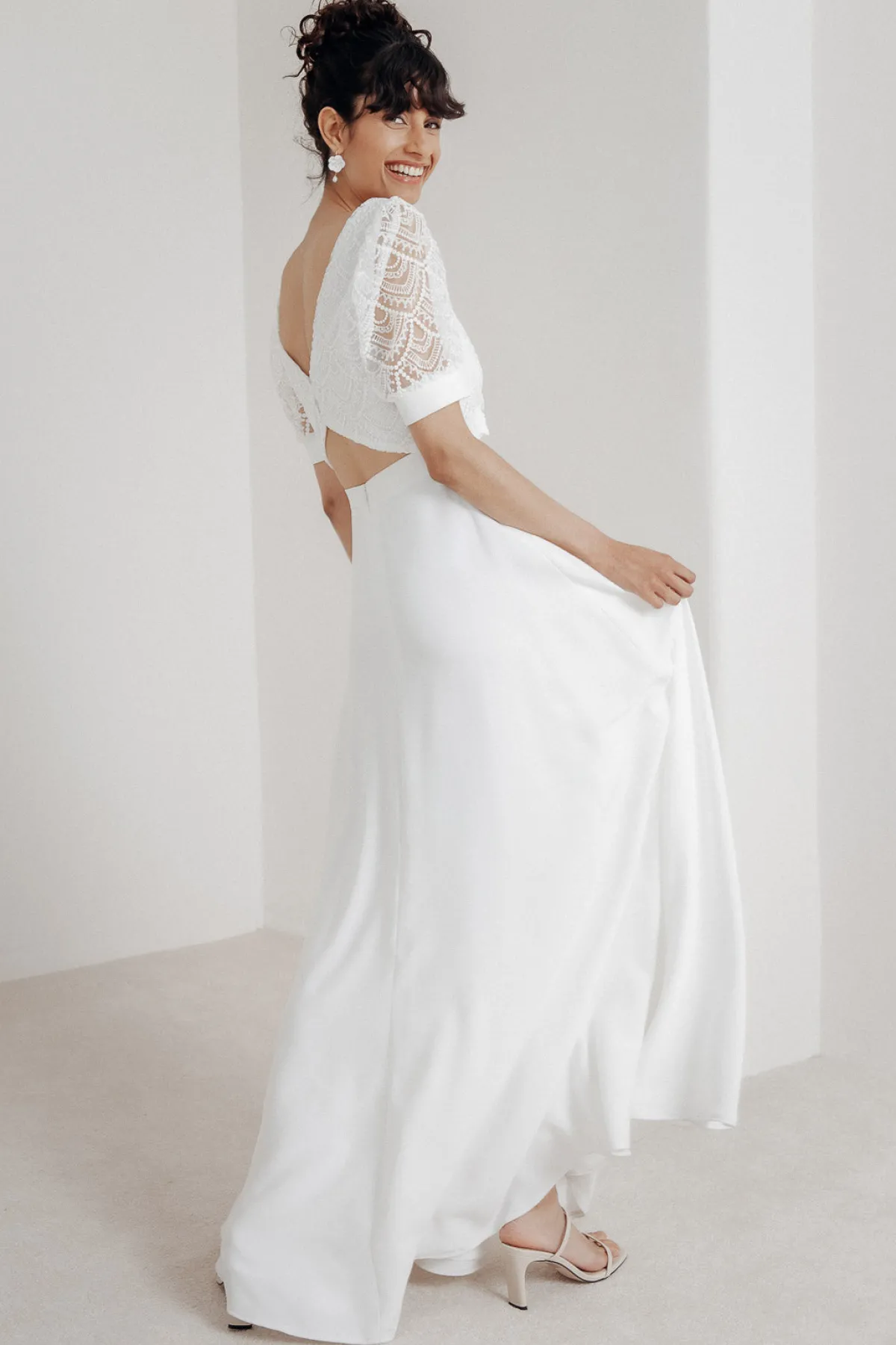 Maxi-Braut Rock mit Schlitz – Lunamae<noni Best