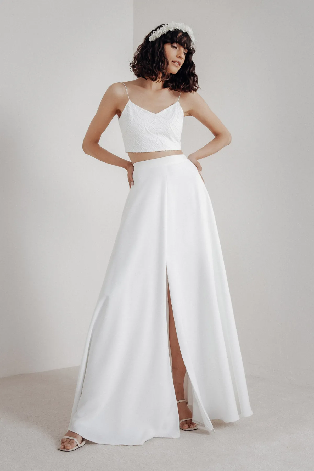 Maxi-Braut Rock mit Schlitz – Lunamae<noni Best