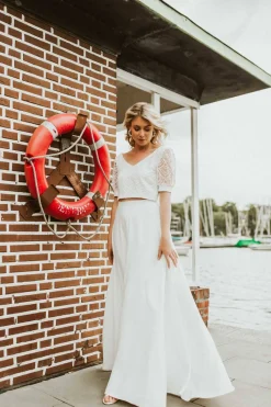 Maxi-Braut Rock mit Schlitz – Lunamae<noni Best