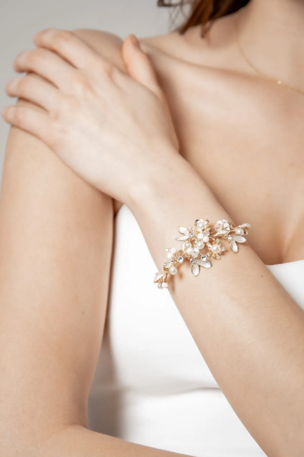 Mehrfarbiges Braut Armband mit Perlen und Strass<Poirier Outlet