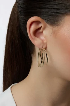 Mehrlagige Creolen in Gold<Poirier Discount