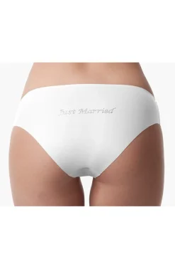 Nahtloser Mikrofaser-Slip "Just Married"<Poirier Clearance