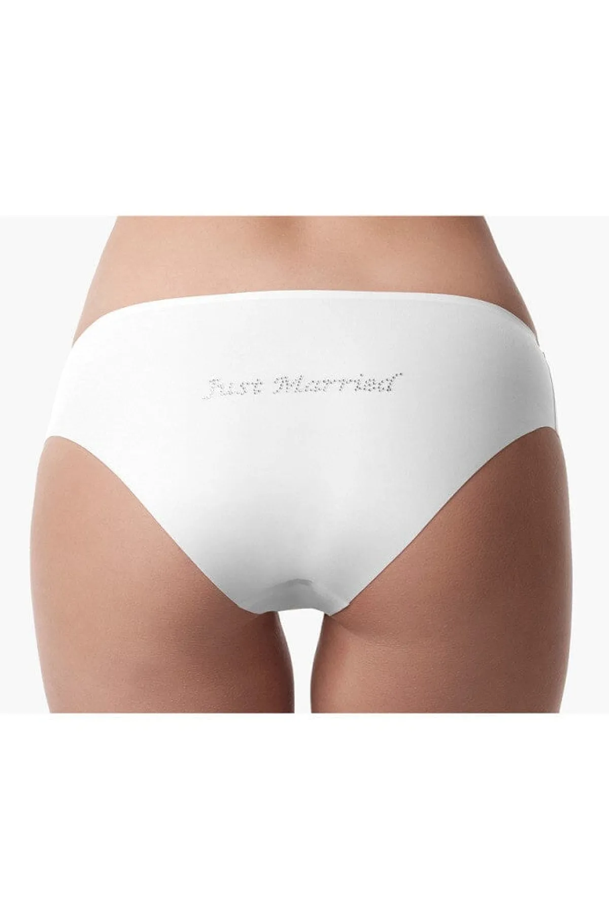 Nahtloser Mikrofaser-Slip "Just Married"<Poirier Clearance