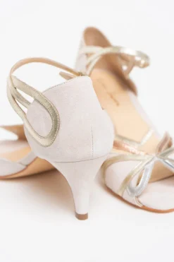 Offener Brautschuh mit Gold, Roségold, Silber - Exklusiv nur bei noni - Cecelia Blush<Rachel Simpson Hot