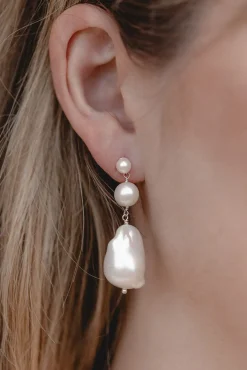 Ohrhänger mit großen Perlen – Saltwater Drops<Juvelan Outlet
