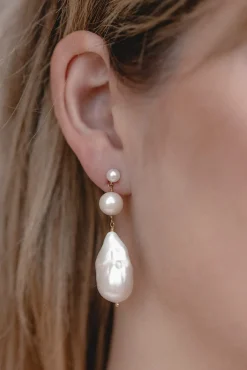 Ohrhänger mit großen Perlen – Saltwater Drops<Juvelan Outlet