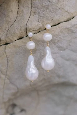 Ohrhänger mit großen Perlen – Saltwater Drops<Juvelan Outlet