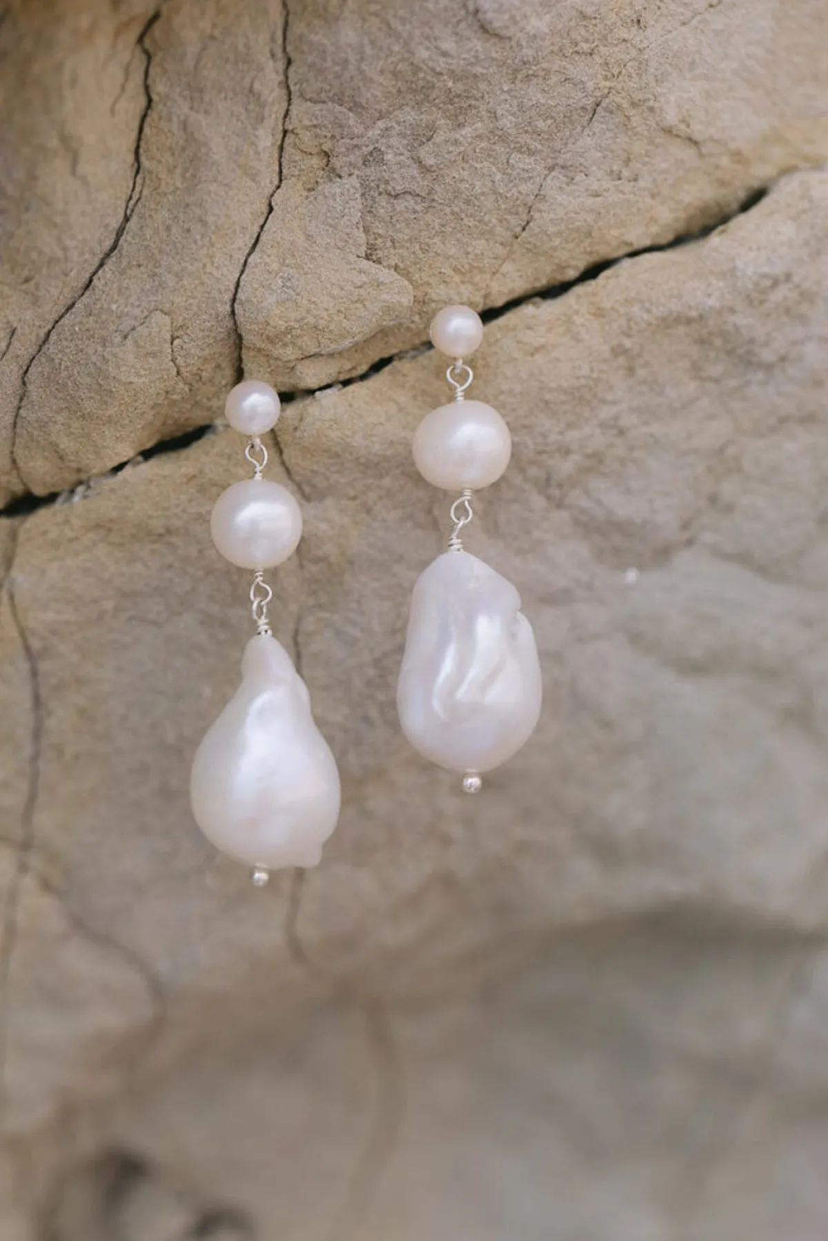 Ohrhänger mit großen Perlen – Saltwater Drops<Juvelan Outlet