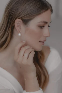 Ovale Kristallstecker mit Perlenanhängern – Joelle<Juvelan Sale