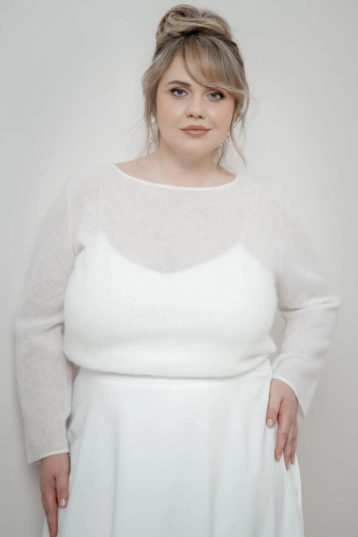 Plus Size Braut Pullover aus Mohair-Strickmix – Suvi Curvy<noni Sale