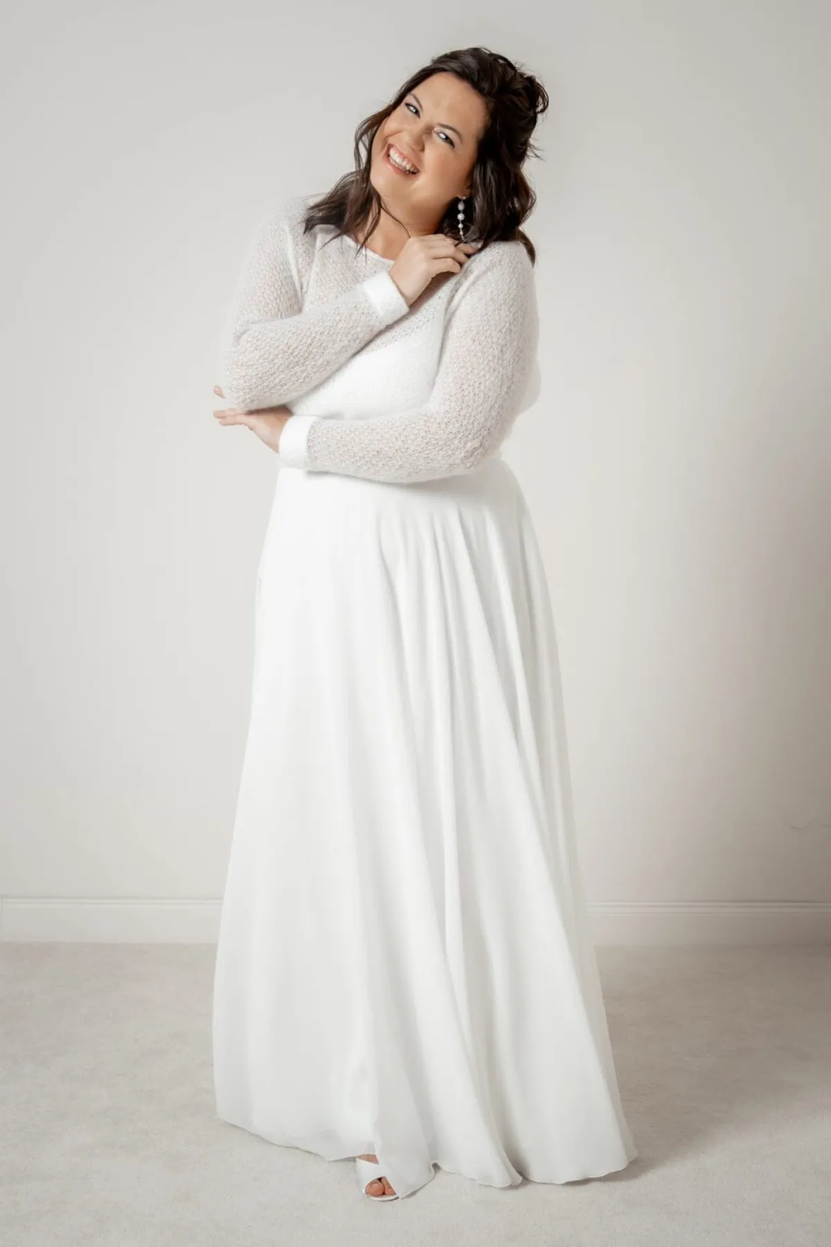 Plus Size Braut Pullover aus Strickmix – Yosie Curvy<noni