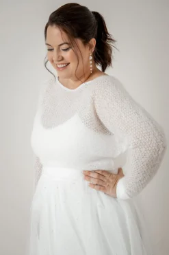 Plus Size Braut Pullover aus Strickmix – Yosie Curvy<noni