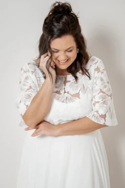 Plus Size Braut Top aus Blütenspitze – Philina Curvy<noni Best