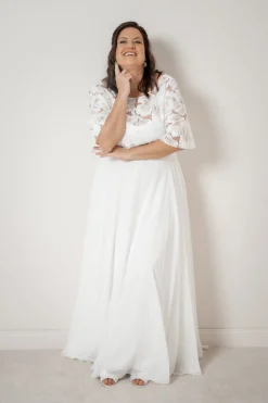 Plus Size Braut Top aus Blütenspitze – Philina Curvy<noni Best