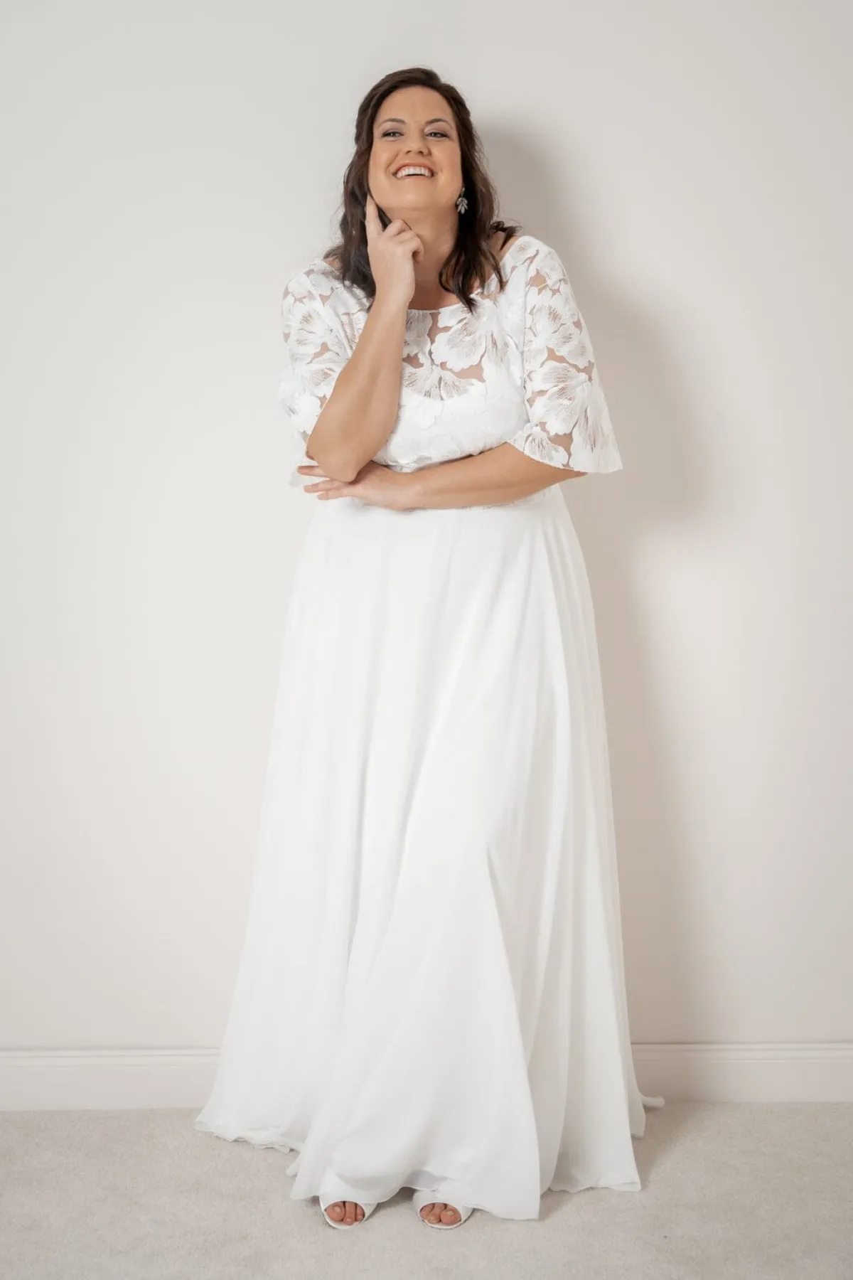 Plus Size Braut Top aus Blütenspitze – Philina Curvy<noni Best