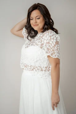 Plus Size Braut Top aus Blätterspitze – Aza Curvy<noni Outlet