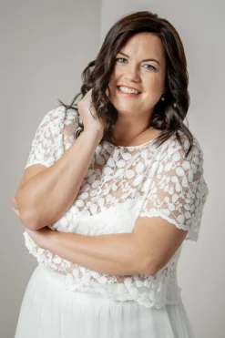 Plus Size Braut Top aus Blätterspitze – Aza Curvy<noni Outlet