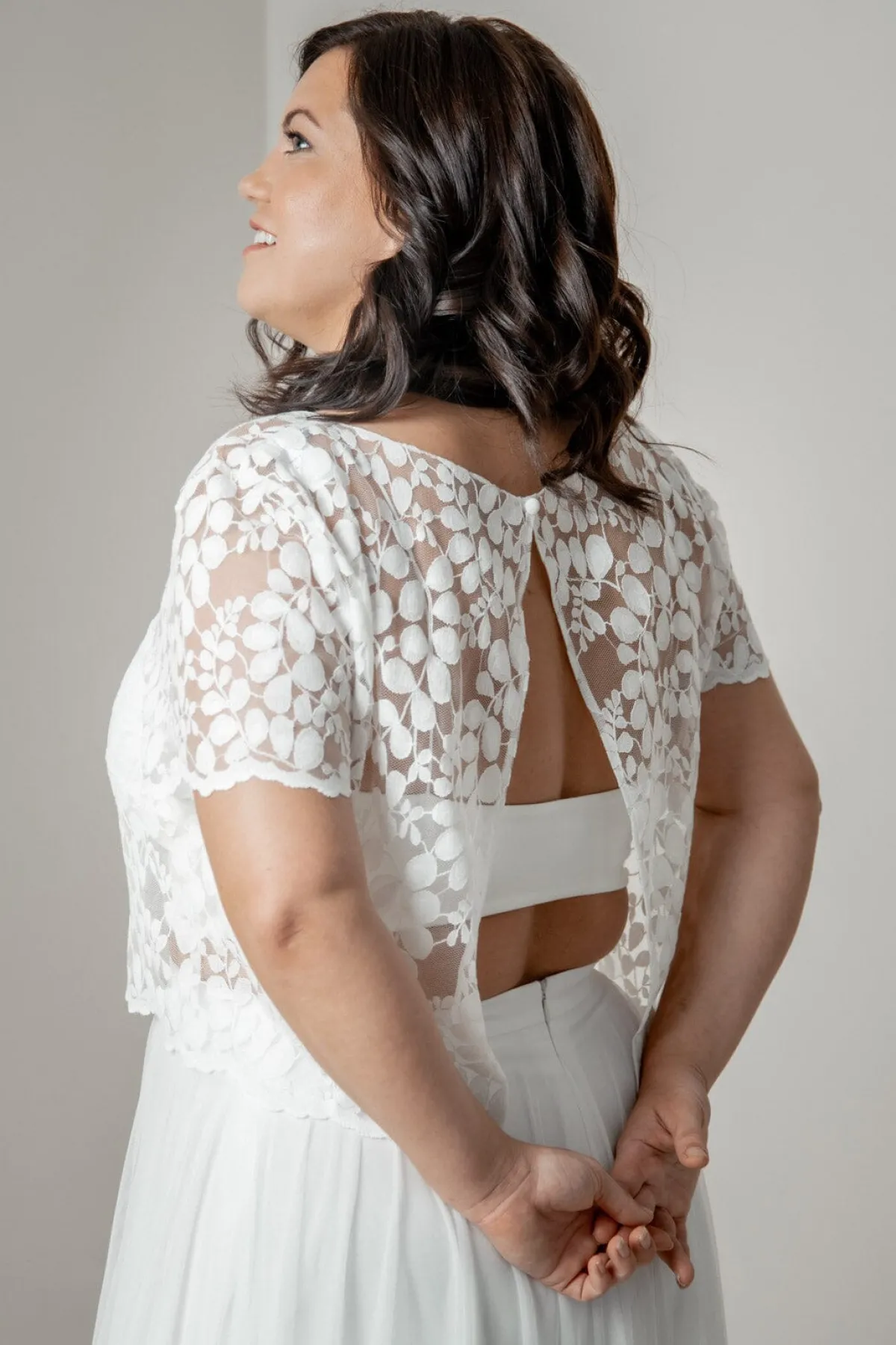 Plus Size Braut Top aus Blätterspitze – Aza Curvy<noni Outlet