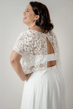 Plus Size Braut Top aus Blätterspitze – Aza Curvy<noni Outlet