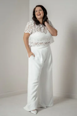 Plus Size Braut Top aus Blätterspitze – Aza Curvy<noni Outlet