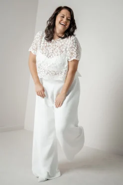 Plus Size Braut Top aus Blätterspitze – Aza Curvy<noni Outlet