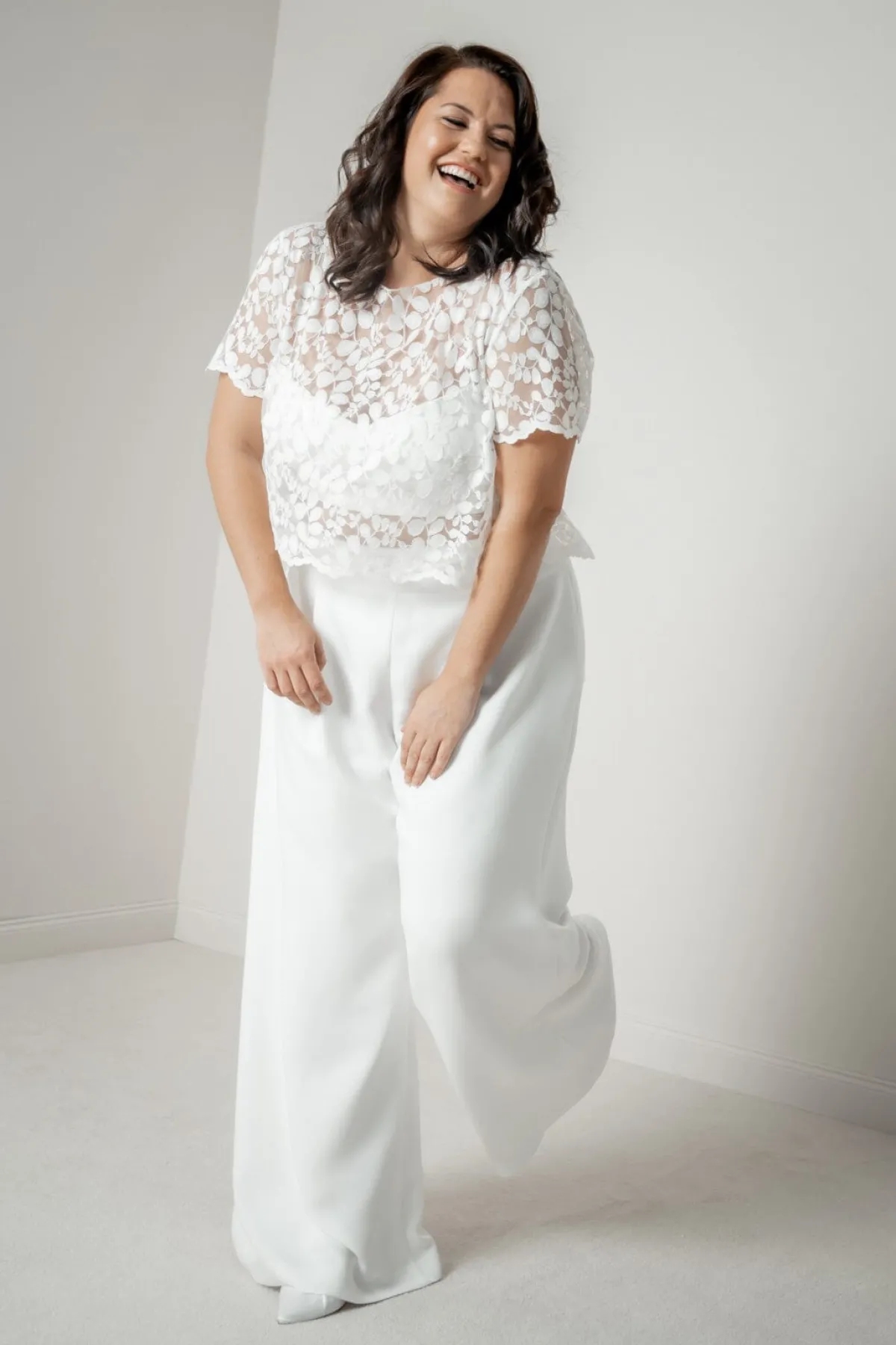 Plus Size Braut Top aus Blätterspitze – Aza Curvy<noni Outlet
