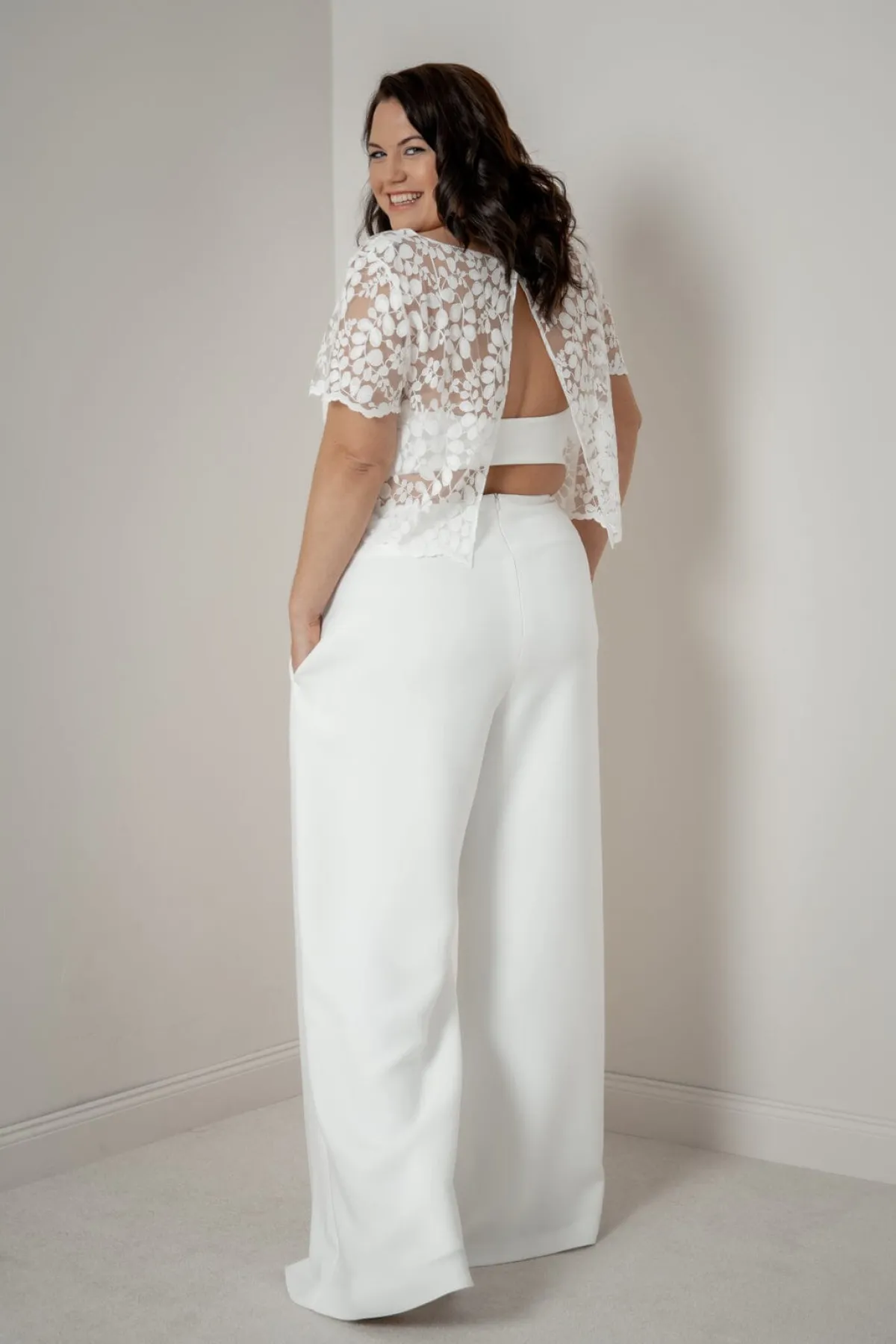 Plus Size Braut Top aus Blätterspitze – Aza Curvy<noni Outlet