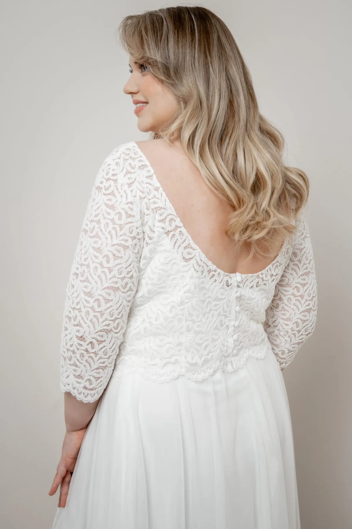 Plus Size Braut Top aus Vintage-Spitze – Florens Curvy<noni Outlet